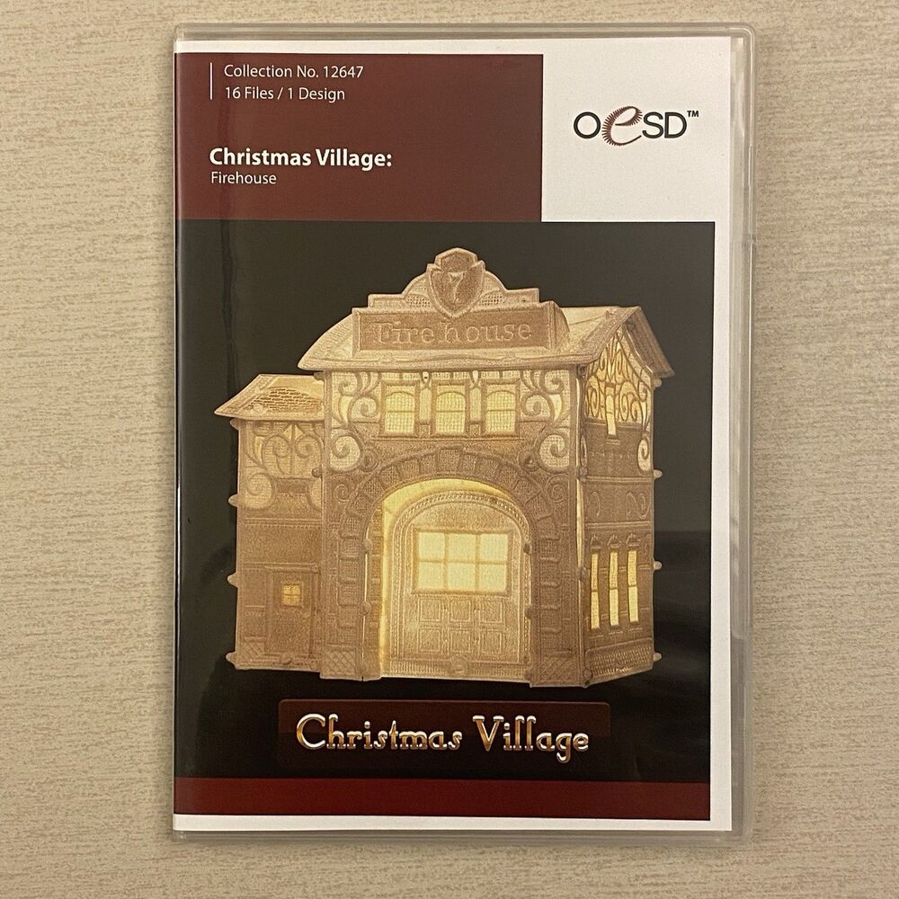 OESD Christmas Village Firehouse Embroidery CD No. 12647